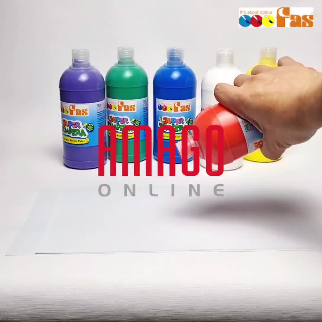 Cat Poster Sekolah FAS Paint Super Tempera Washable - 500 ml - Satuan - Pilih Warna - Stationery