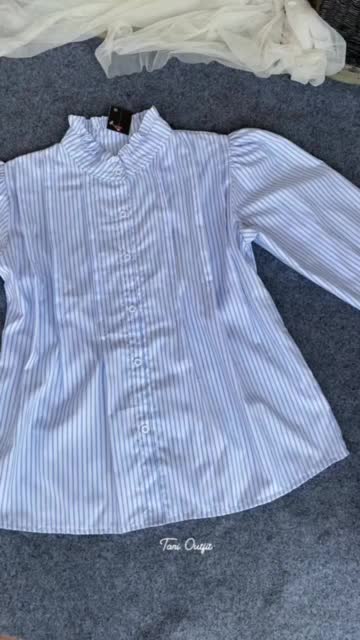 Tari outfit Atasan Korean Blouse Wanita Style atasan salur rok songket