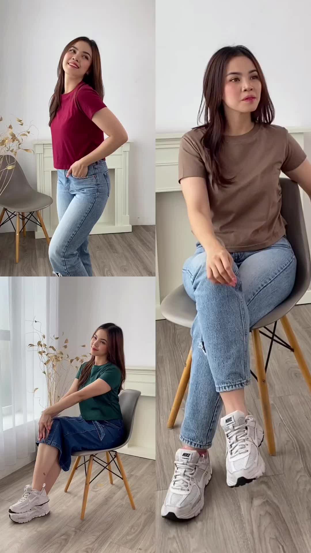 Atasan Wanita Kaos Lengan Pendek Liza Top Kerut Samping Korean Cute Girl Style Cotton Combed Premium Size M L XL Basic Polos Casual Outfit