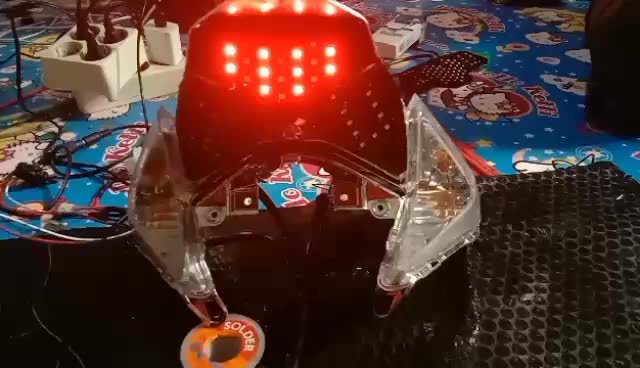 Stoplamp Running vario kzr bohlam 125/150 model I Love U 8 & 10 mode otomatis
