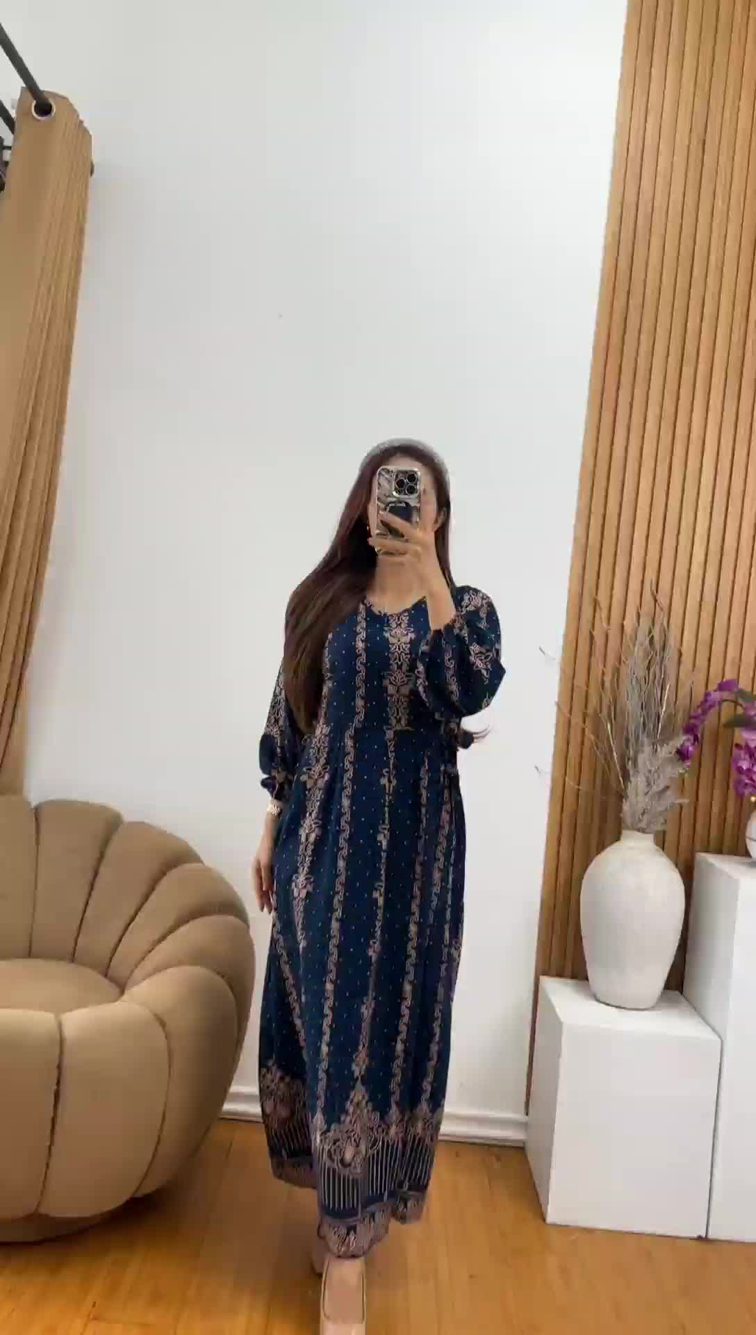 LONGDRES CHIBI RESLETING DEPAN BUSUI TALI SAMPING MOTIF BARU TERKINI WANITA NYAMAN Gamis