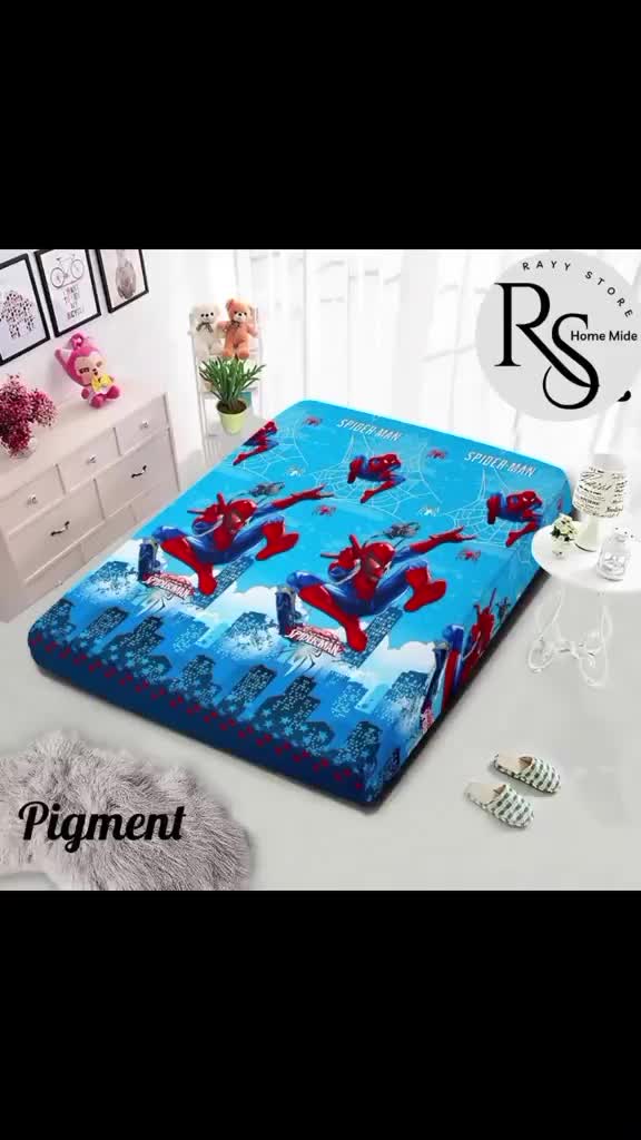 promo menarik!! sarung kasur busa seprai sarung kasur busa motif kotak kotak aesthetic kualitas bahan premiun