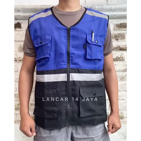 Rompi Proyek K3 - Rompi Safety - Rompi Tambang - Rompi Kain cotton - Rompi 5 Kantong - Rompi Kerja Lapangan Outerwear - Rompi skotlet - Industrial Safety Vest