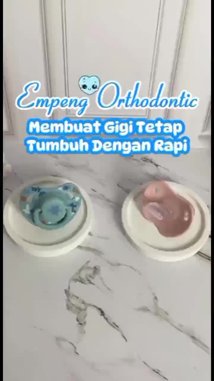 Minitutu Empeng Bayi Datar Dot Empeng Silikon Dot Bayi orthodontic Food Grade BPA Free BB14