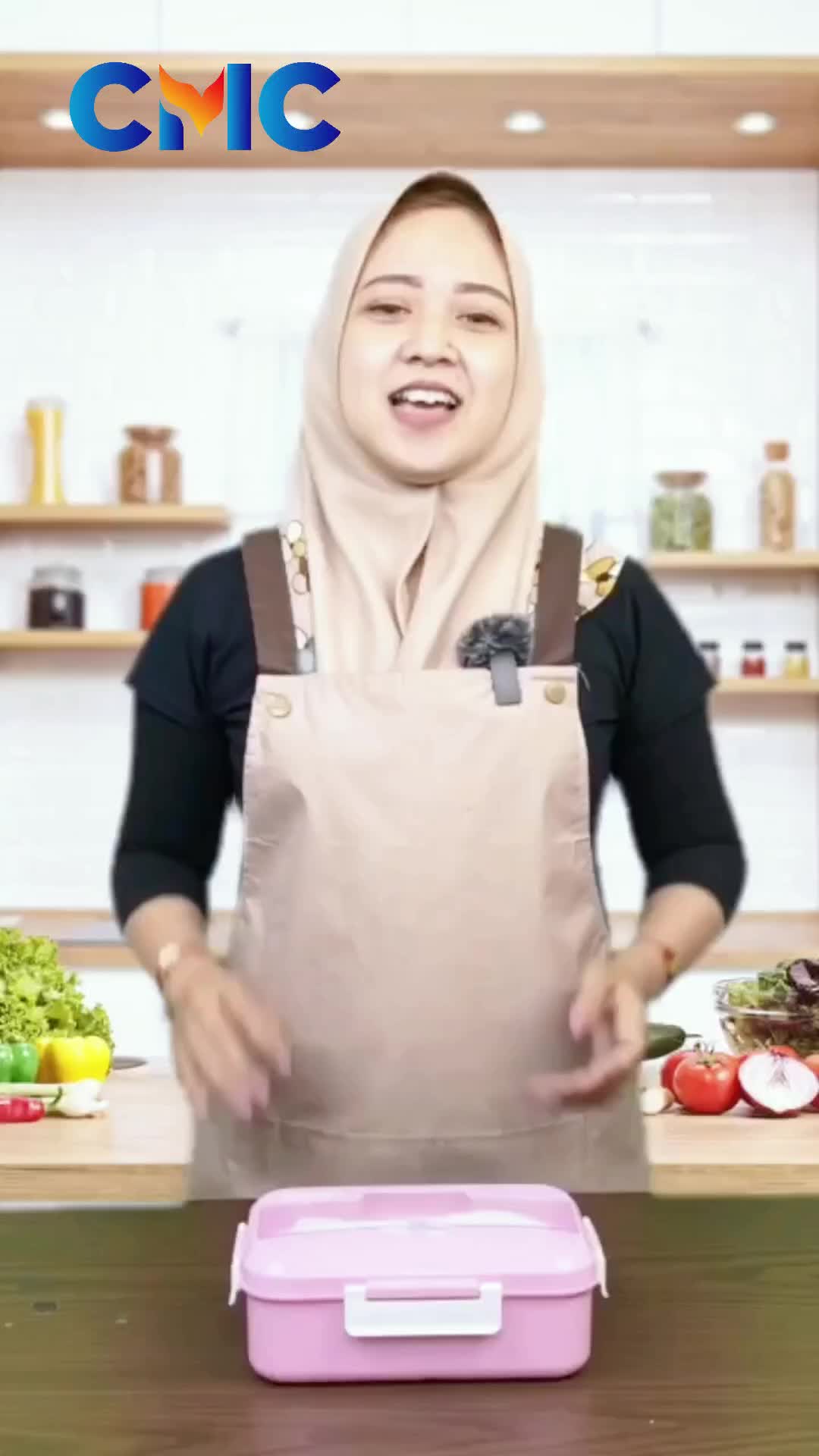 CMC[C-545]Kotak Makan 3 Sekat Sendok Garpu / Kotak Makan Anak BPA FREE / Lunch Box Set Jerami