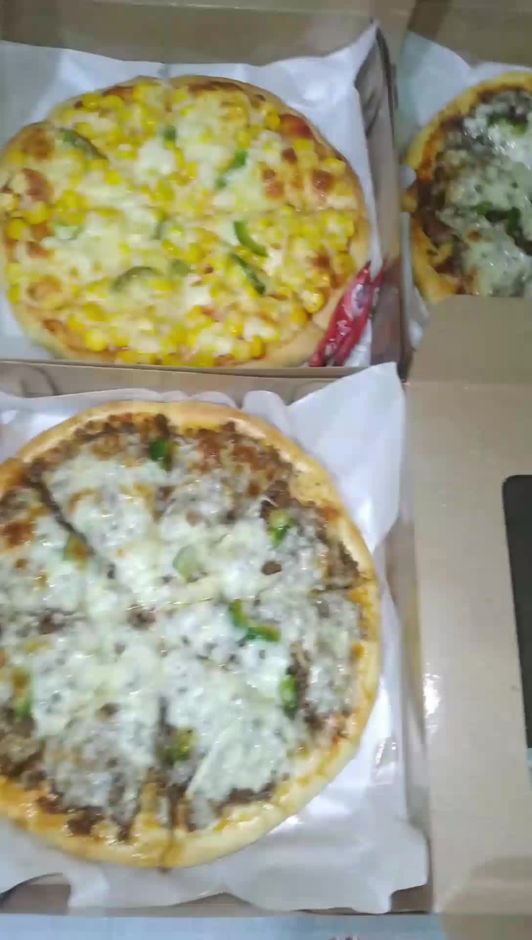 (Paket Hemat 3 Pan Pizza 110k) Pizza Kampung Keju Mozarella / Ukuran medium / Pizza Beef / Pizza Chicken Favorite / Pizza Tuna Melt / Pizza Meatlovers / Pizza Cheesy / Pizza Sosis / Pizza Nugget / Pizza Jagung / Pizza Siap Santap