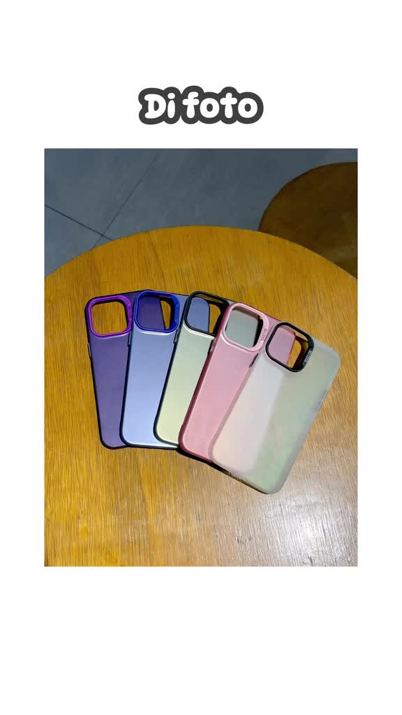 【SatSet.ind】 Flat Straight Hologram Case iPh 7 8 Plus X Xs Max XR 11 Pro Max 12 Pro Max 13 Pro Max 14 Pro Max Silikon Cover Hybrid Matte Colorful Polos Elegant Simpel Casing Hard