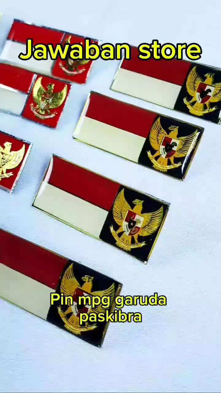 Pin Garuda Paskibra Merah Putih MPG Bros Elegan Seragam Clips Resin pin paskibra Hijau Hitam MerahPutih, Putih Merah Penjepit
