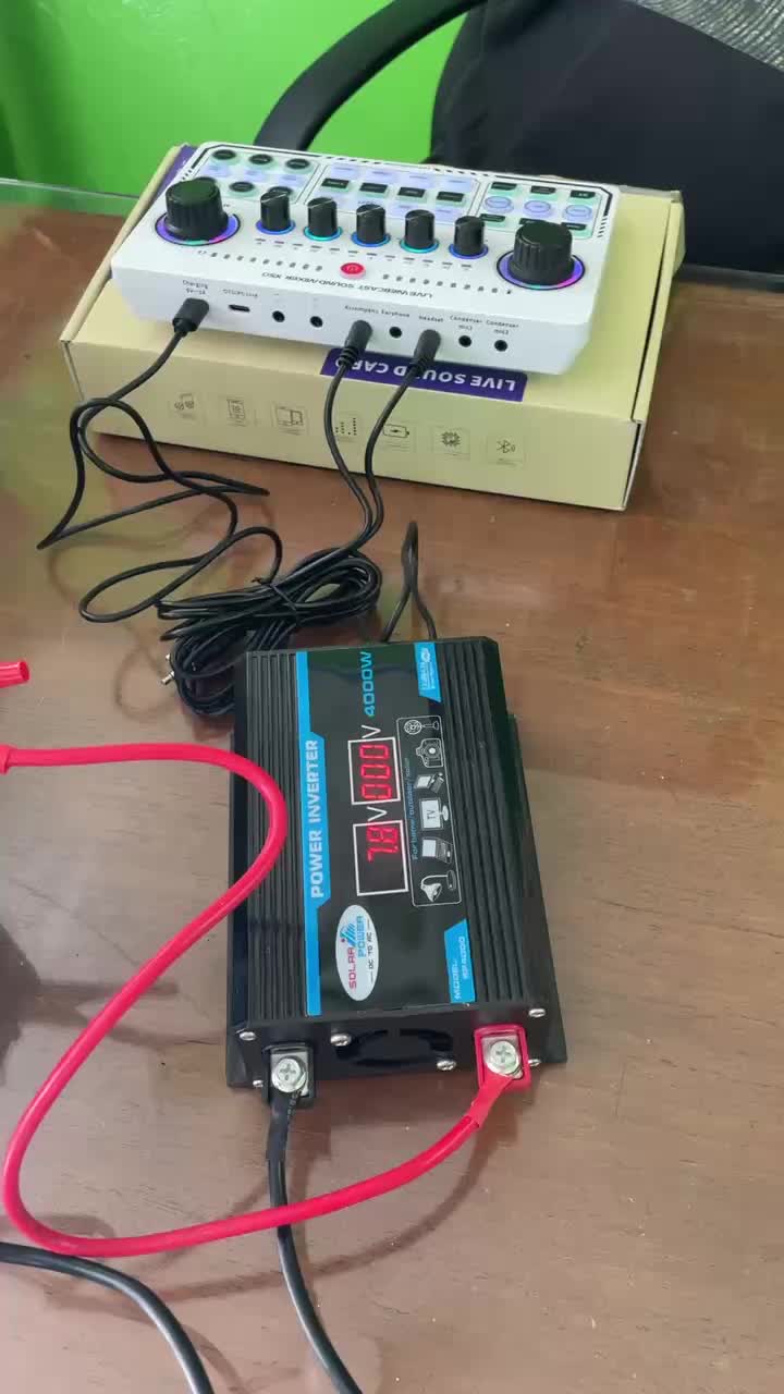 Power Inverter Pure Sine Wave PSW DC 12V To AC 220V 4000W Mengubah arus DC ke AC