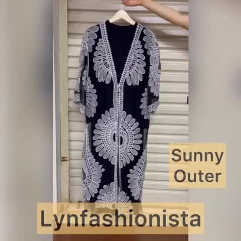 OUTER MATAHARI/OUTER PANJANG MUSLIM CARDIGAN LACE BUSANA PANTAI/KARDIGAN WANITA BRUKAT MEWAH/SUNNY