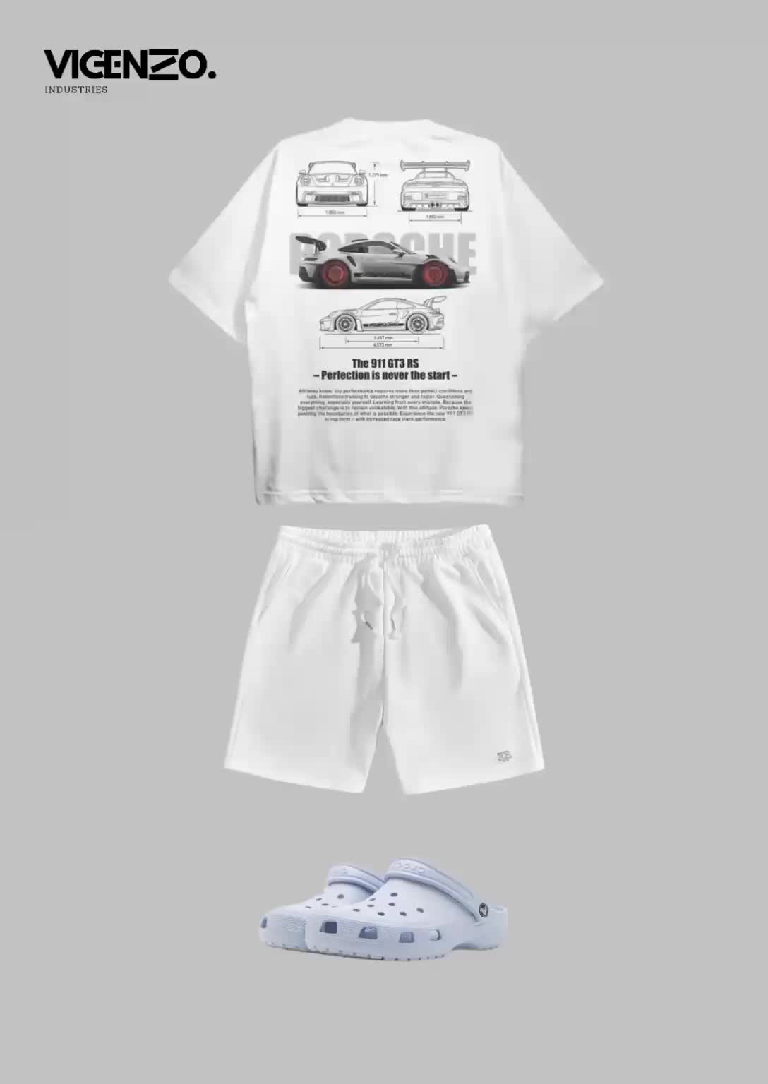 Kaos Vintage Porsche 911 GT3 RS Pria Wanita | Kaos Distro | Kaos Mobil | Unisex | Katun Combed 28's | Hitam/Putih | Nyaman | Dewasa Oblong | Lembut Santai | baju distro 24s shirt keren 30s
