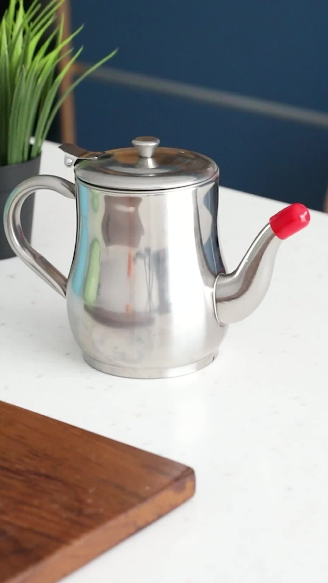 [COD] Funnycook Viral Teko Minyak Teko Kopi Oil Pot Teko Teh Stainless Anti karat Tea