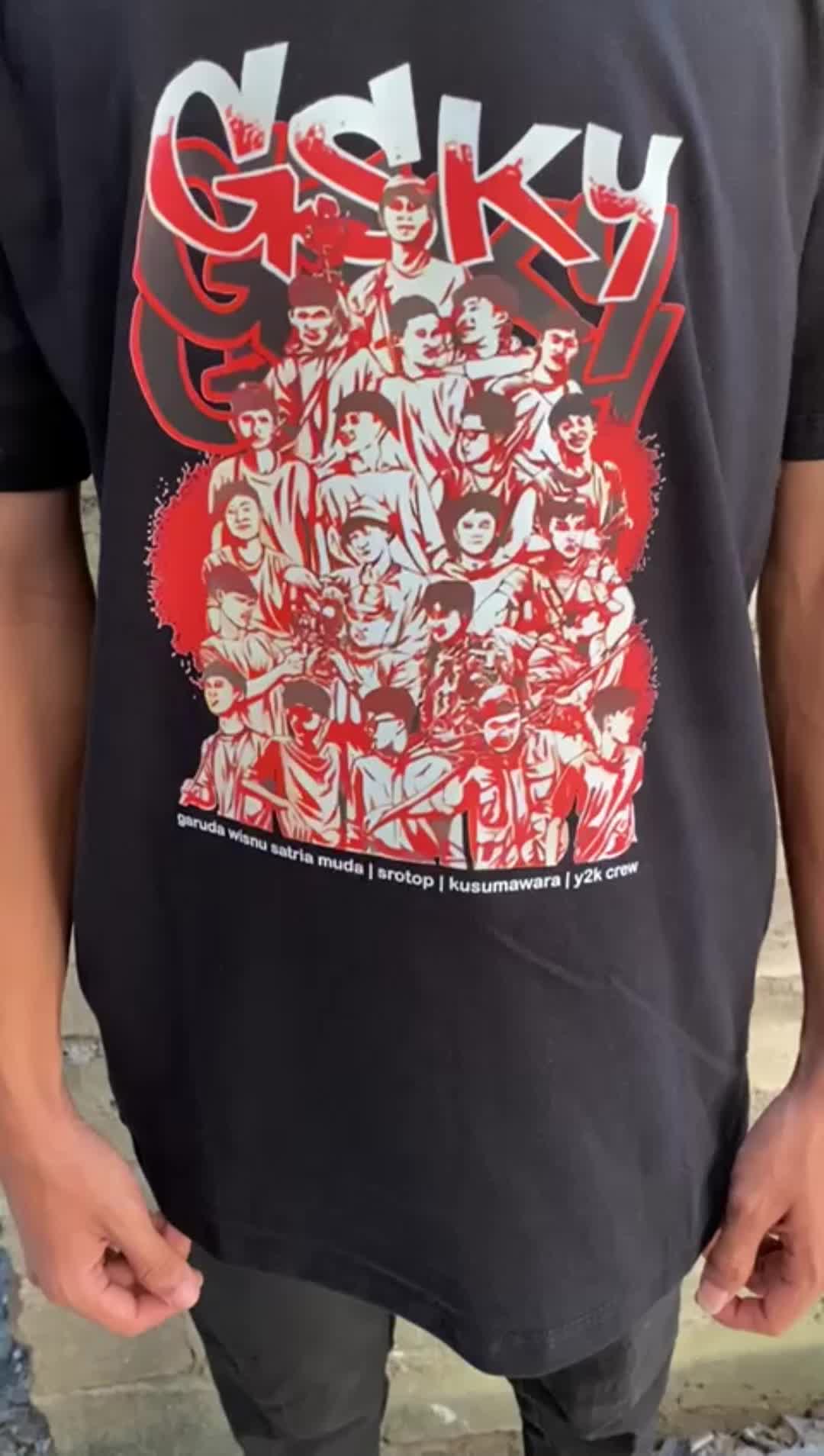 Kaos GSKY GWSM Srotop Kusumawara Y2K Tshirt Terbaru Original Merchandise Official Distro Sablon DTF