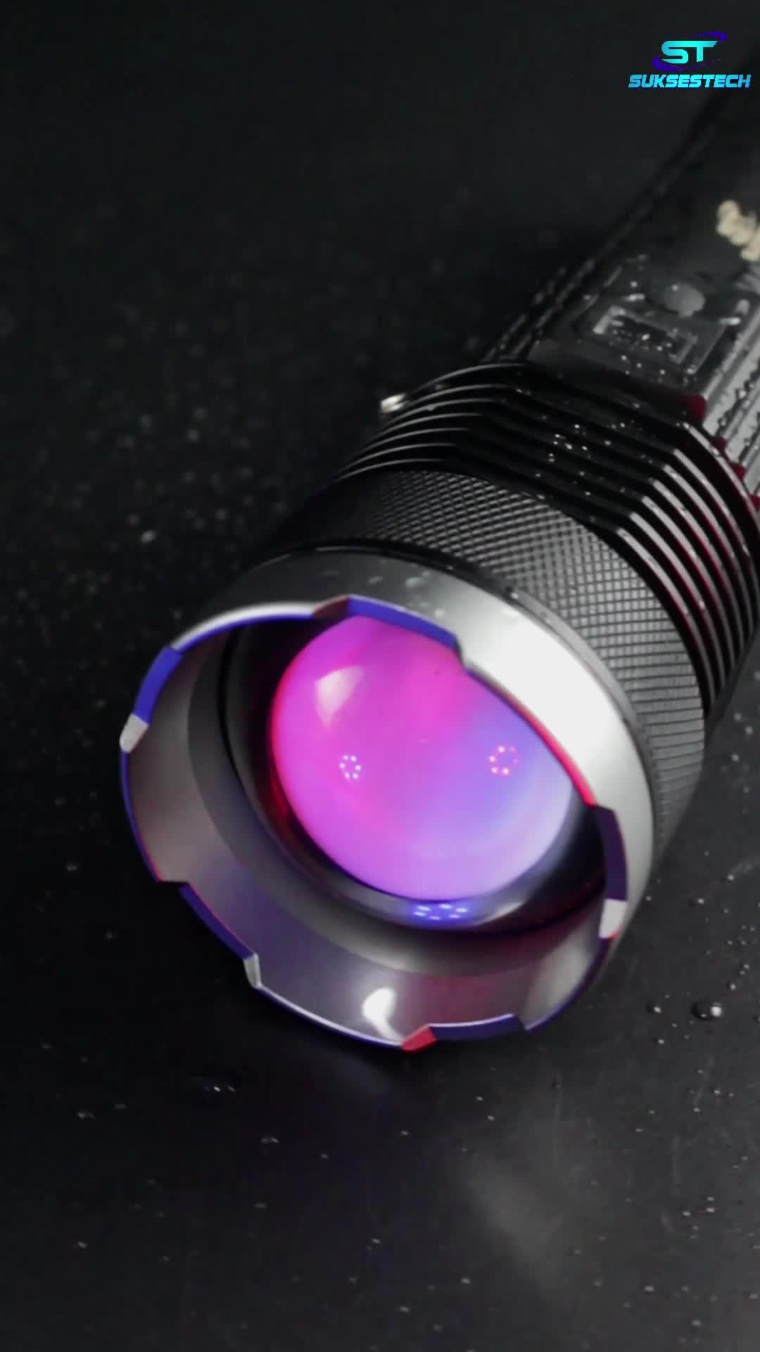 Suksestech Senter Zoom In Zoom Out Senter 9 Mode Cahaya Terang Senter COB Multifungsi SP-66