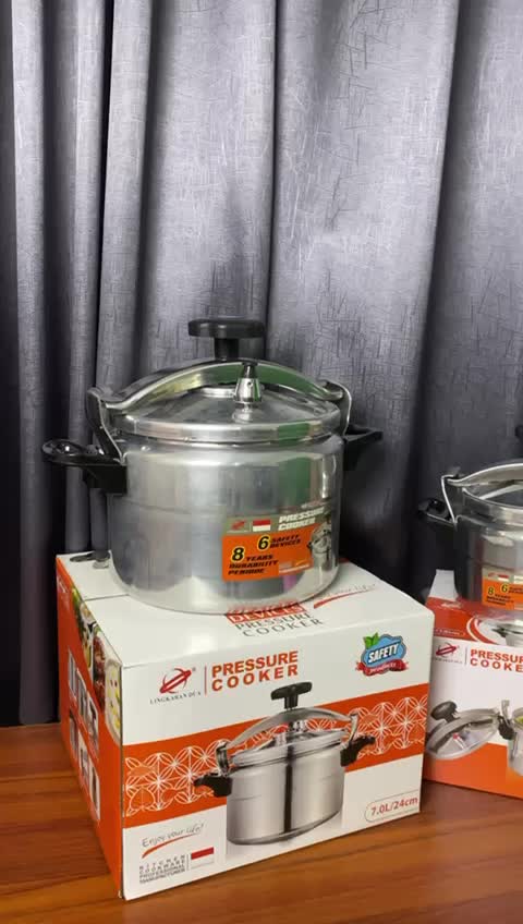 HOOPE Pressure cooker Lingkaran Dua | Panci Presto Daging Aluminium High Quality | Kapasiatas 3L, 4L，7L，11L Desain Mudah Dibersihkan Masak