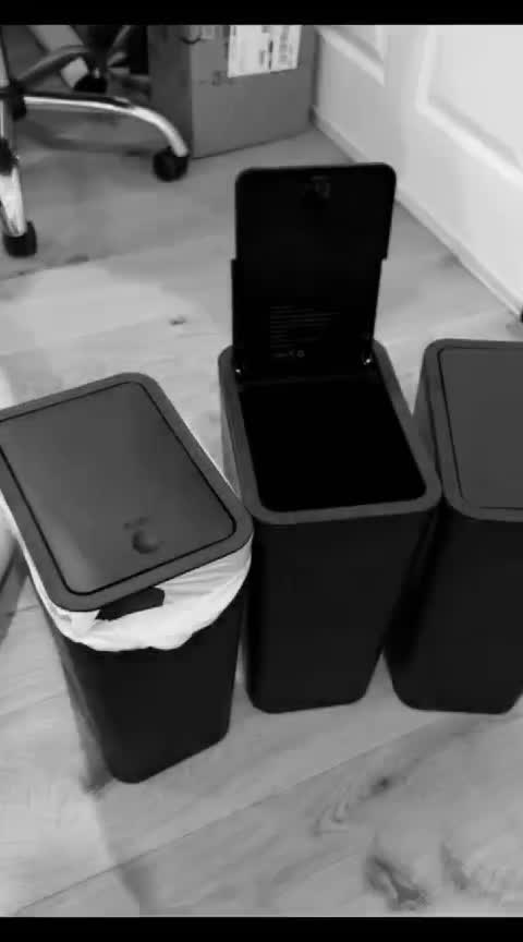 TCID Tempat Sampah Aesthetic Minimalis Hitam 10 Liter Hitam  Plastik