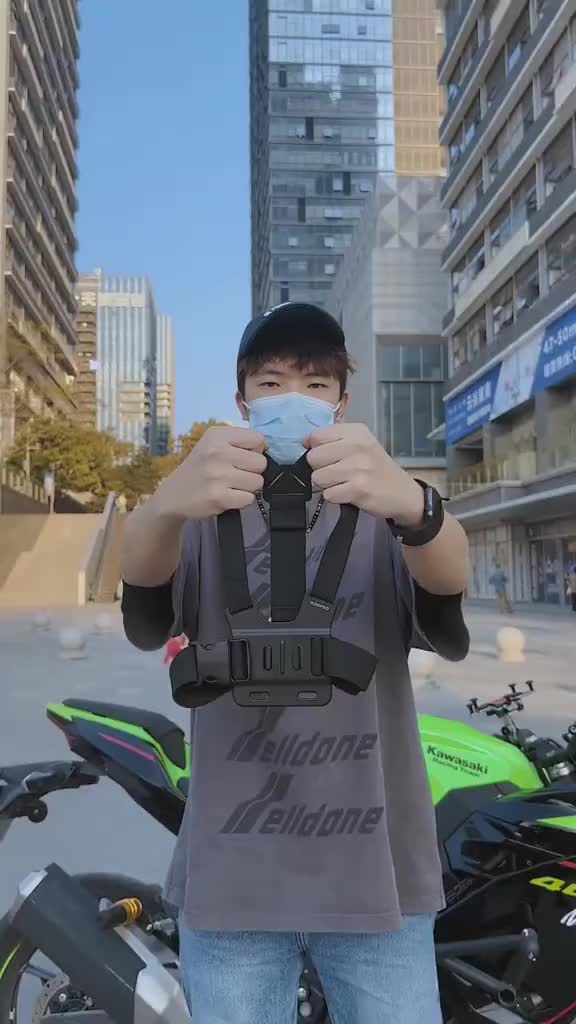 Chest Strap EVOGRIP AK10 Body Belt Holder Hp Dada Sabuk Tali Dudukan Handphone untuk Vlog aman anti getar - DISTRIBUTHOR