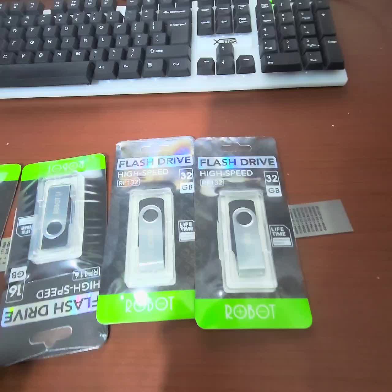 Flashdisk Robot 8GB 16 Gb 32Gb Usb Flashdisk 2.0 Original Metal Otg Storage flash  disk