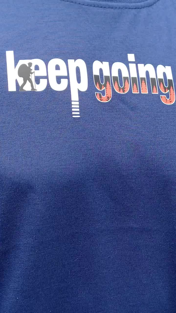 Kaos Distro Simple Model Keep Going untuk Pria dan Wanita - Oblong Keren Dewasa Sablon kata baju lembut Pendek