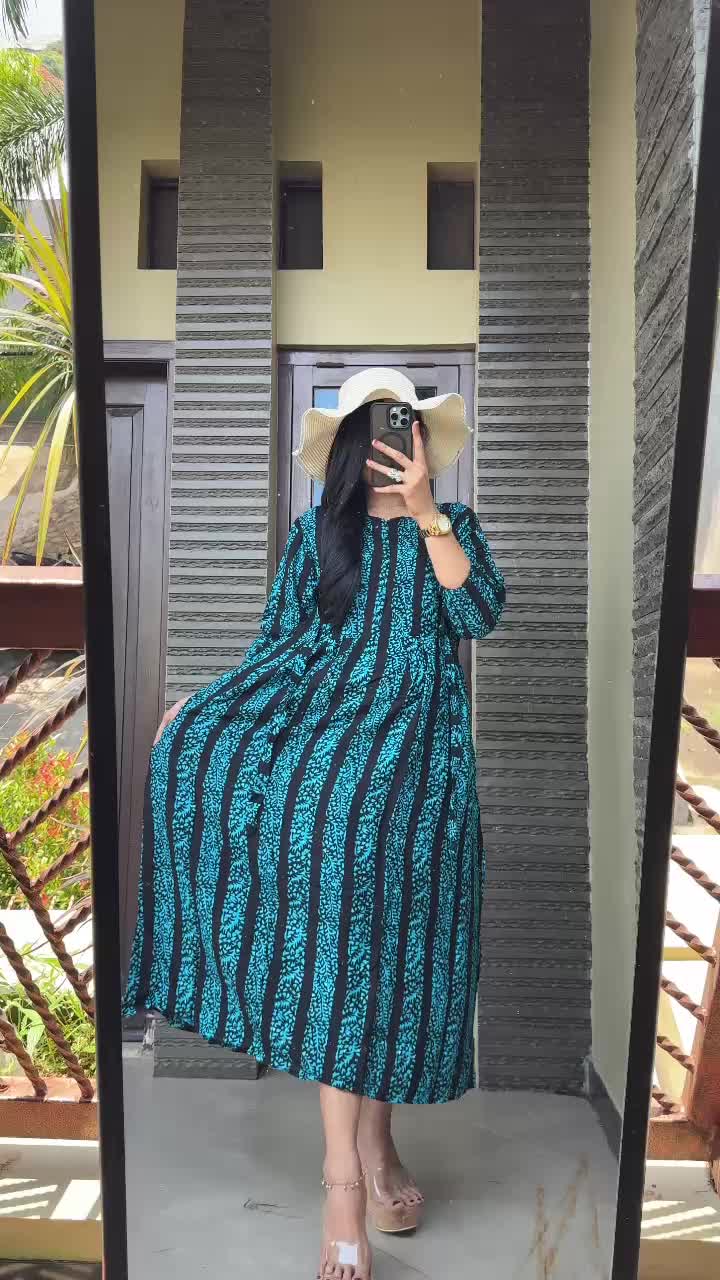 Daster Lengan 3/4 Rayon Premium Resleting Dada Busui Freindly Tali Samping Baju Tidur Wanita Gamis Panjang Motif Terbaru Baju Tidur Bumil Busui