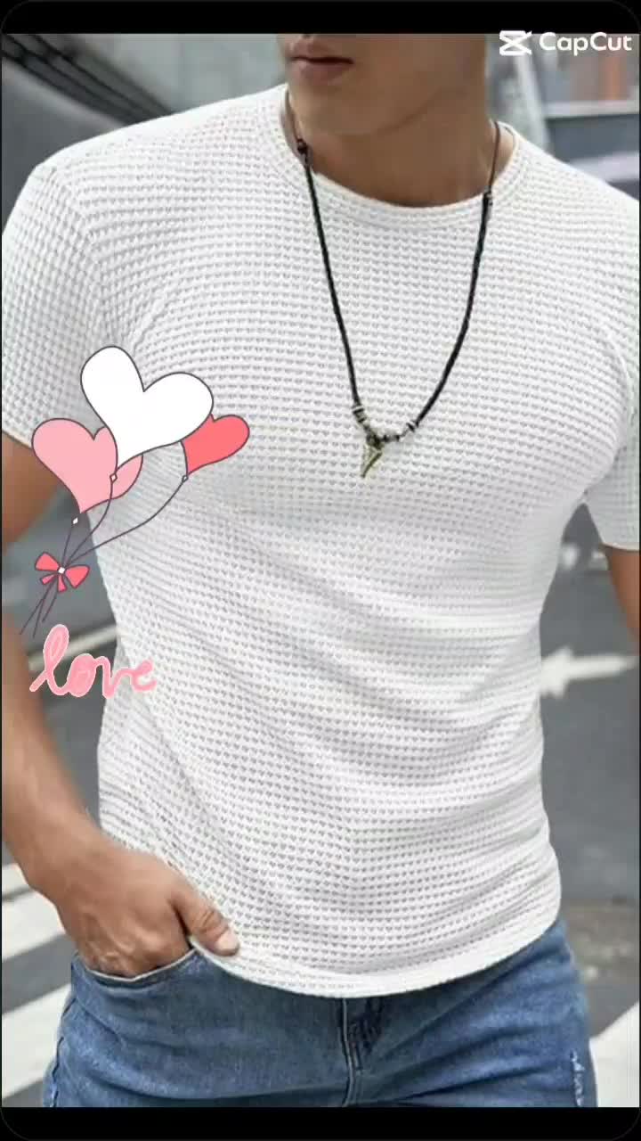Paket Hemat Isi 3 Pcs - Kaos Polos Waffle Premium Pria Lengan Pendek Terbaru