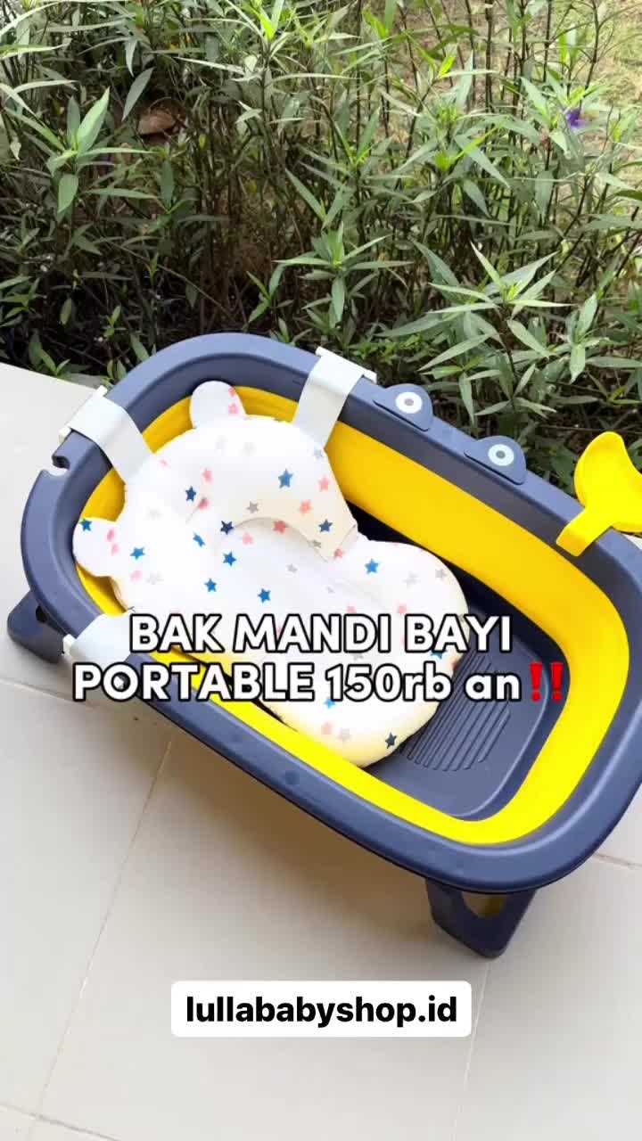 Bak Mandi Bayi Lipat | Bak Mandi Bayi Ada Thermotor Suhu | Foldable Baby Bathub Heat Sensor | Tempat Mandi Bayi Bisa Dilipat | Bathub Bayi Portable Lipat