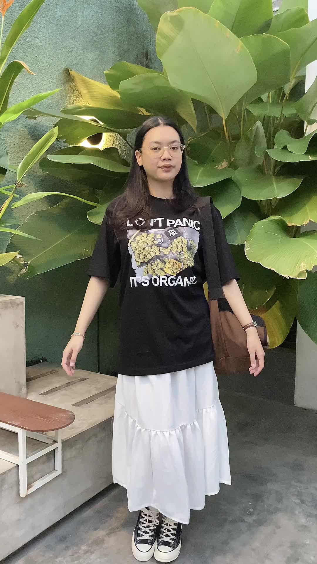 TNGRDEADLY T-Shirt DONT PANIC 2 Black Tees Kaos Pria unisex S