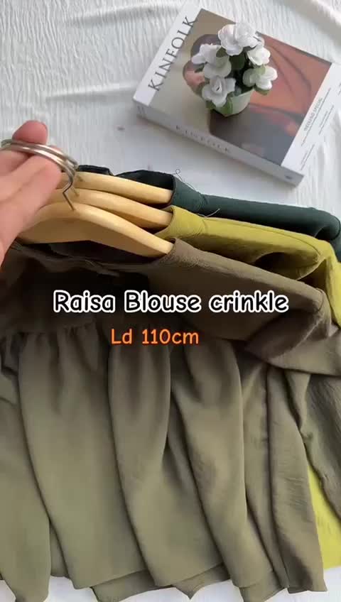Raisa blouse atasan wanita model terbaru baju cewek kekinian bahan crinkle airflow premium