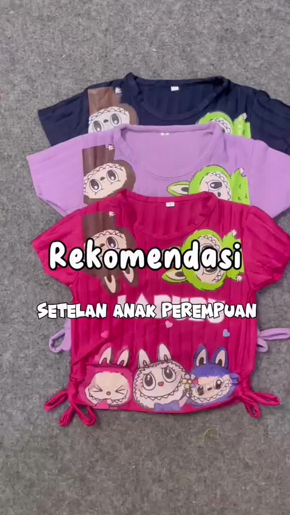 Setelan Anak Perempuan Rok Karakter Boneka Labu-Labu Viral Usia 1 sampai 8 Tahun