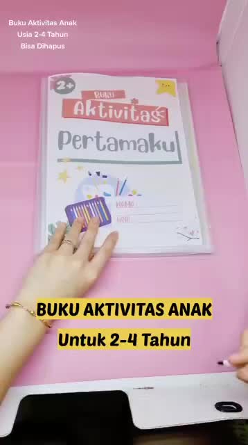 (VOL. 1) WORKSHEET ANAK BUKU AKTIFITAS PERTAMA ANAK PRESCHOOL PRA SEKOLAH USIA 2-3 TAHUN BISA DI HAPUS WIPE AND CLEAN