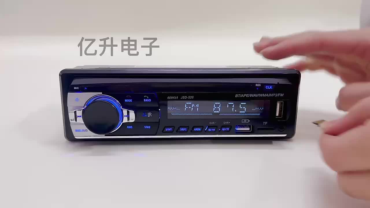 Tape Mobil Buetooth Head Unit Singgle Din Audio MP3 Player Car tip 12 volt - JSD530 7 warna LED Bluetooth