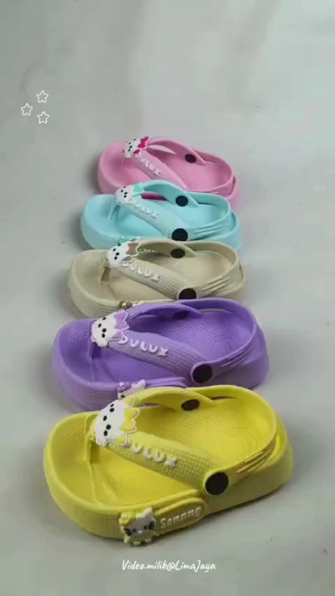 Sandal anak perempuan Model japit tali belakang NEW DUCK and KITTY lucu DULUX 510E Fashion Kaki karakter bebek