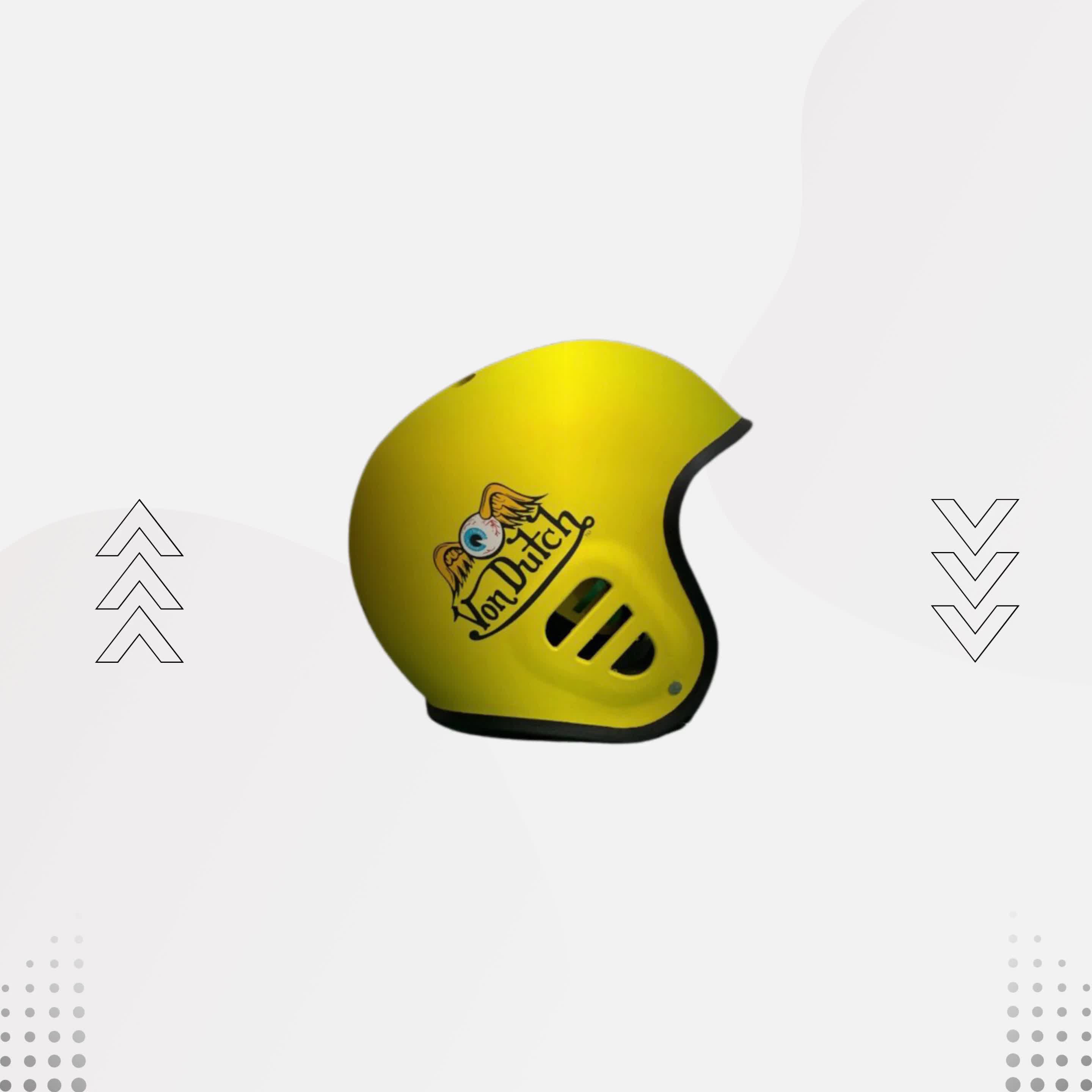 Helm Skate Board / Helm Sepeda / Helm Outbound - Von Dutch Kuning Doff