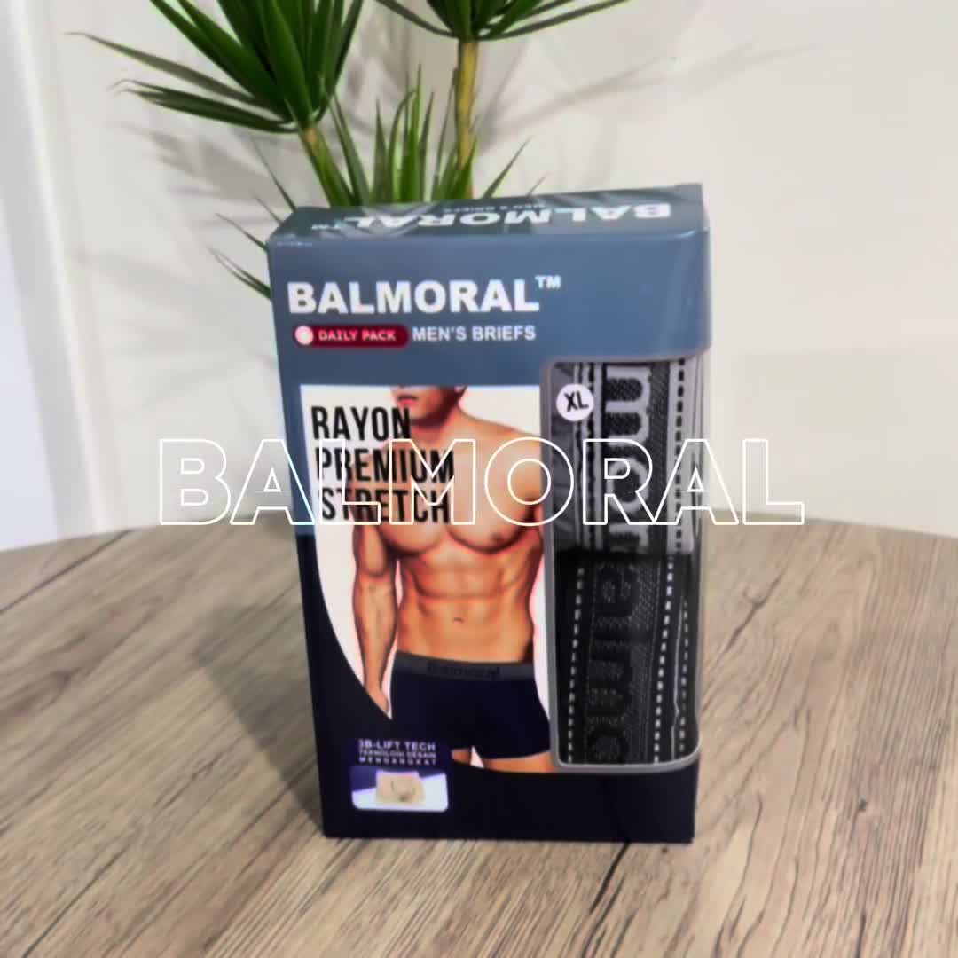 Balmoral Daily Celana Dalam Pria Boxer 2 Pcs Rayon Spandex BX.A.008