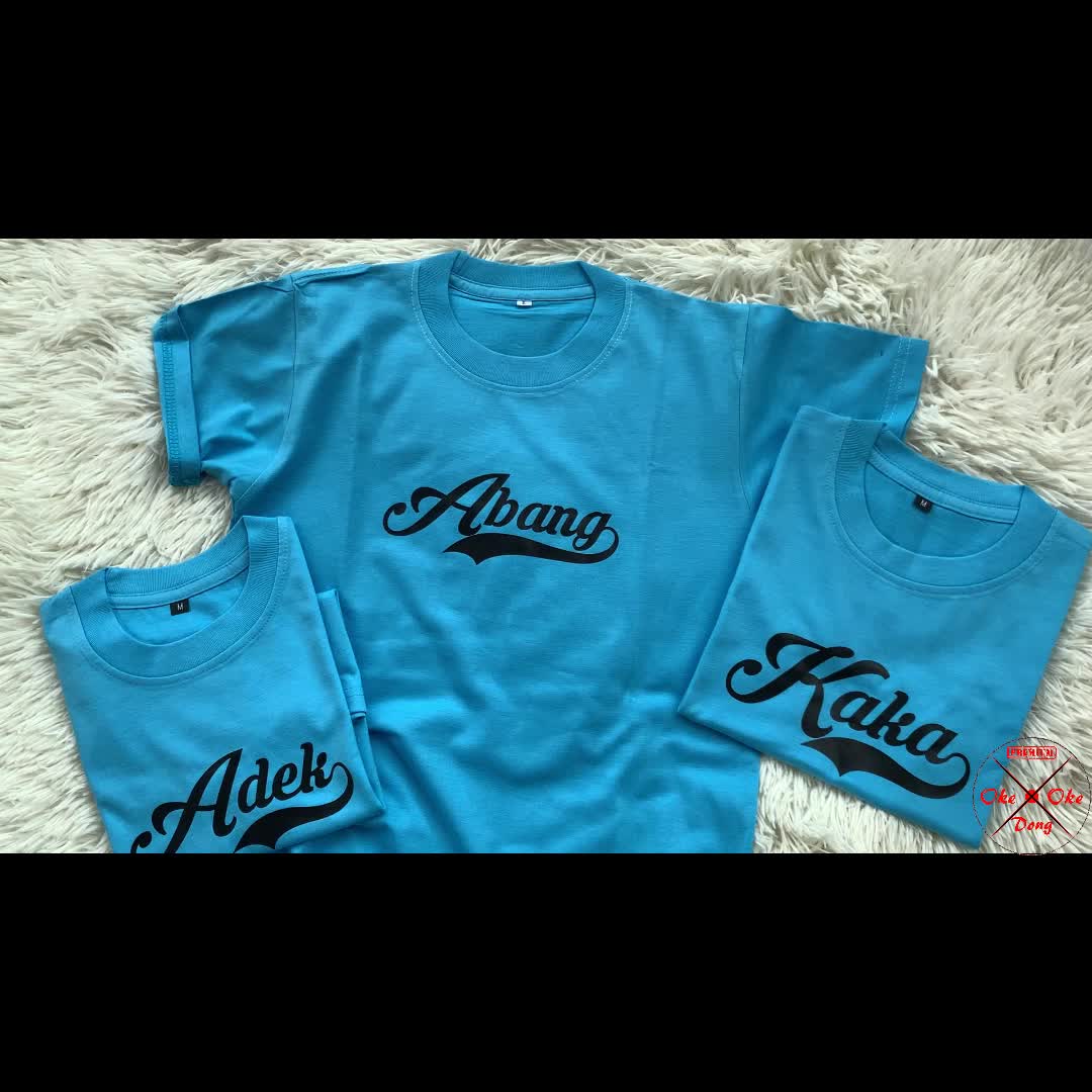 Baju Anak Couple Cowok Cewek Adek Kaka Abang Kaos Pasangan Keluarga Sibling Katun Premium Distro