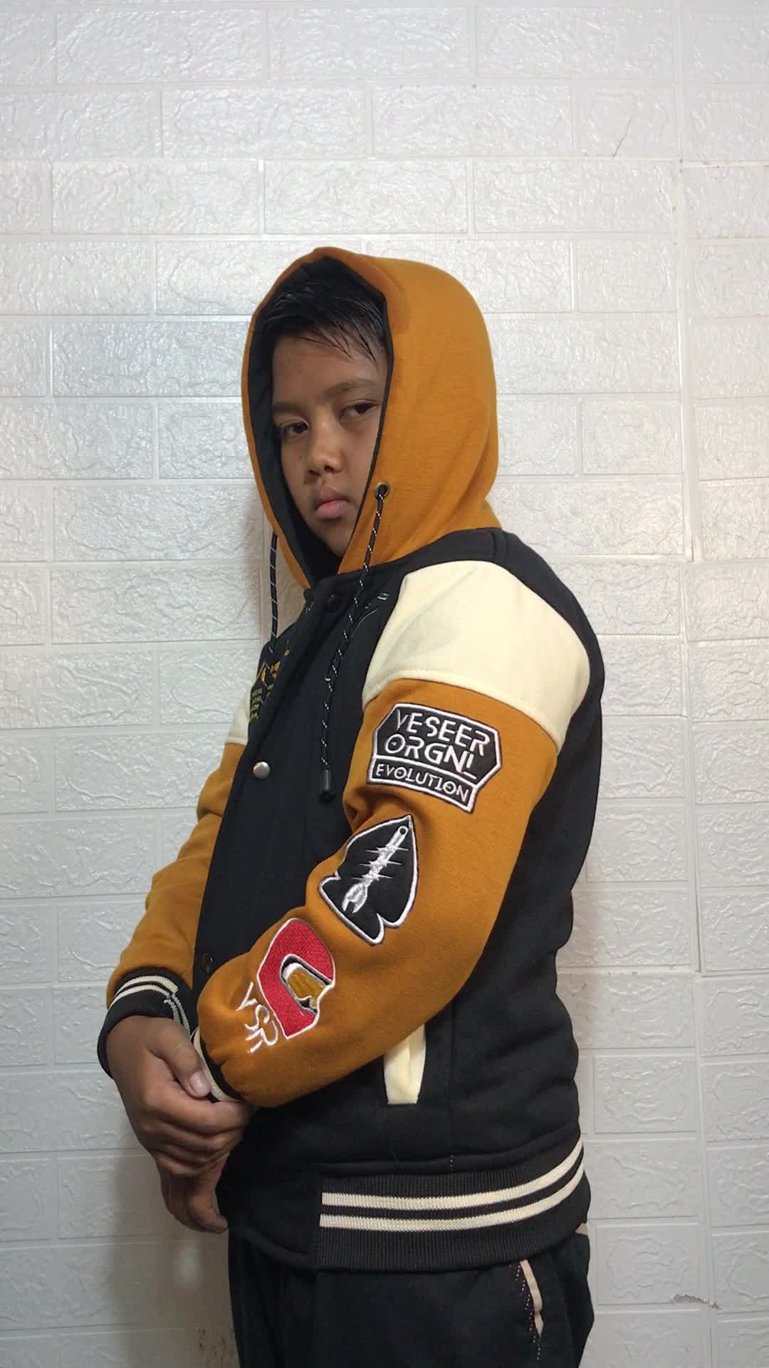 Jaket Varsity FULL BORDIR Anak Lakilaki Perempuan Umur 7-12 Tahun - Kain Fleece Tebal Gramasi 280 - Fashion Bordir Hoodie minimalis mantel & jaket 8-9 tahun rajut laki daily 10-11 tahun jaket anak laki laki 9–12 import