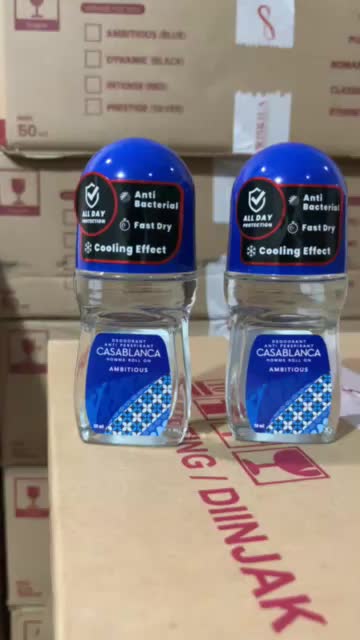 2 PCS | Casablanca Deodoran Anti Perspirant Roll On 50ml Ambitious | Anti Bakteri dan Cepat Kering Deodorant Antiperspirant Ketiak Bau