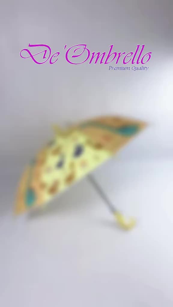 (007C)Payung PVC Anak Motif Animals Dasar Warna/Payung Anak Lucu/Umbrella Pelindung Hujan