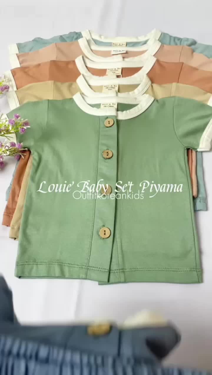 BELL & BO - Louie Baby Set - Piyama Bayi Laki dan Perempuan Bamboo Lengan Lengan