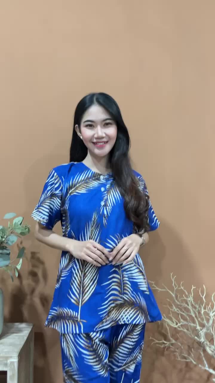 Setelan CP KANISYA Baju Tidur Celana Panjang Premium Oneset Busui Piyama Rayon Kekinian Wanita Pendek Katun