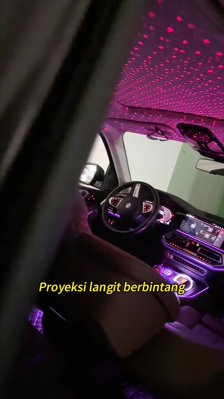 ZHIKE 4 in 1 Car Charger Pengisi Daya Mobil PD 66W Untuk USB Type C Lightning 4 Ports Fast Charging Kabel Retractable 80CM Desain Garis Ganda Elastisitas Pengisian Cepat 3.0 LED Proyeksi Cahaya Atmosfer Langit Berbintang