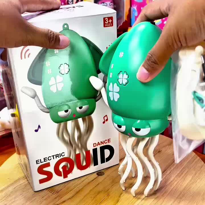 Mainan Anak Robot Dance Octopus Menari Lucu Robot Gurita Dancing Ada Musik Dan Sensor Anti Tabrak & Musik