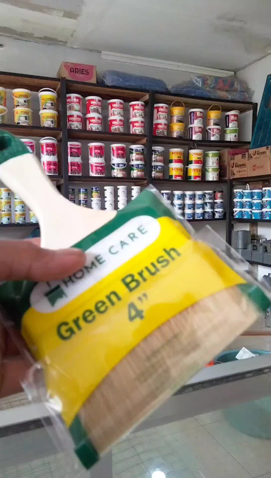 Kuas Green Brush Semi Premium untuk Pekerjaan Pengecatan - Paint