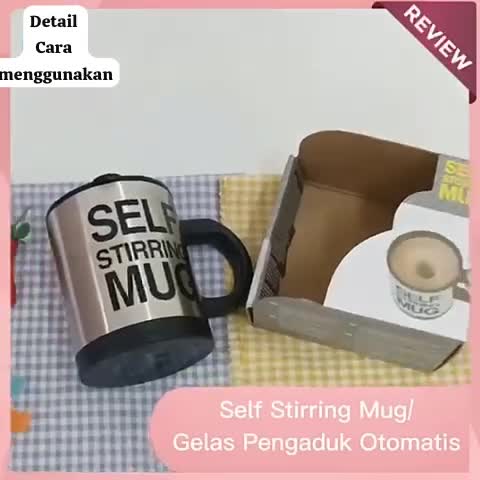 ￼cangkir kopi l cangkir pengaduk kopi otomatis l gelas mug self stirring new gelas aduk unik ajaib aduk sendiri ori cup cangkir kopi coffee teh tea Kitchenware