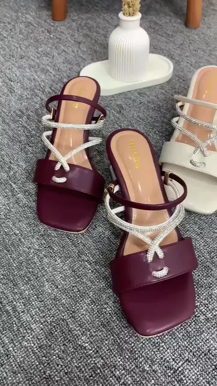 Muchu - Vianna Heels Wanita 5 cm / Heels Pesta / Heels Tali Permata ARA 07