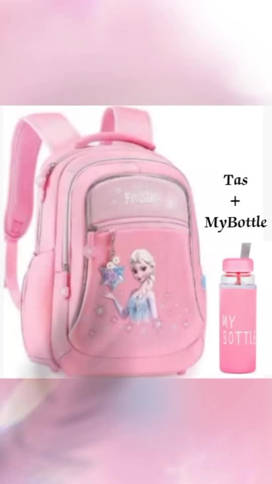 Tas motif frozen  free botol minum / Tas sekolah anak perempuan tk sd smp / Tas anak kekinian / Tas multifungsi serbaguna jalan2 piknik /Tas murah meriah / Tas anak cewek / Tas anak wanita / Backpack sekolah / Tas bahu anak / Tas gendong perempuan