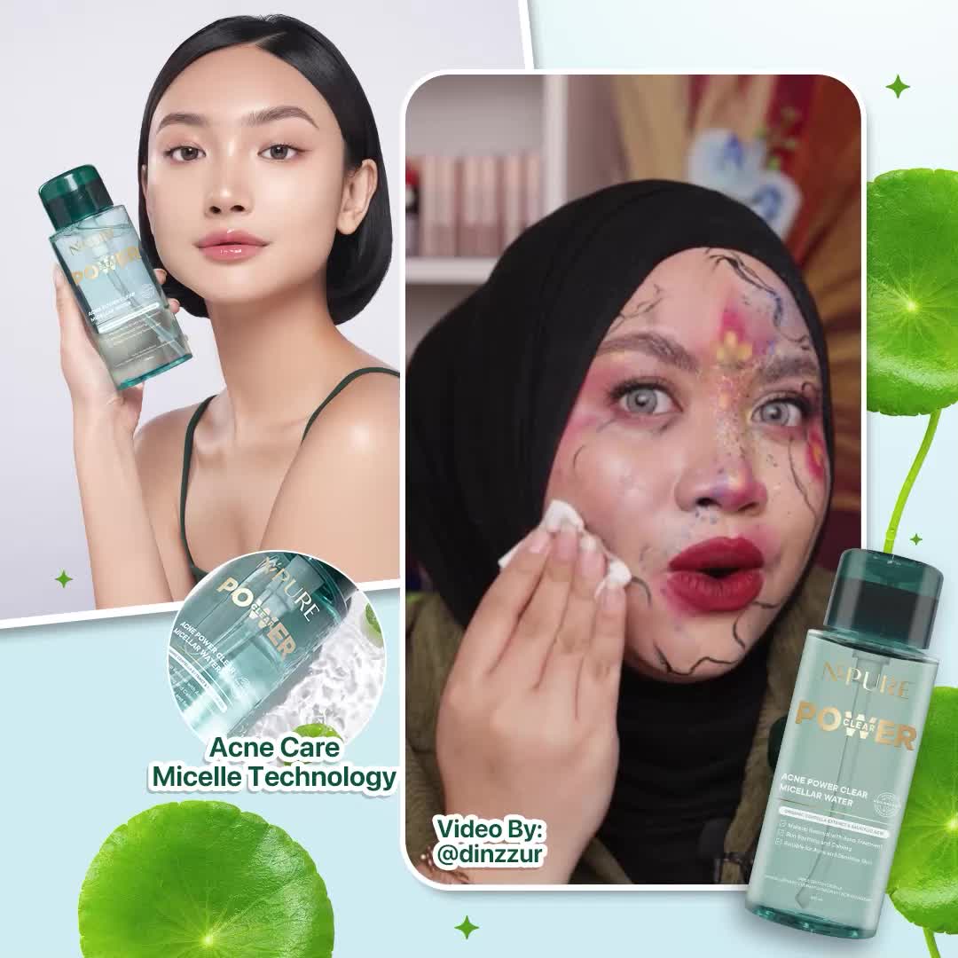 【Micellar 100ml】NPURE Acne Power Clear Micellar Water + Gentle & Hydrate Micellar Water 100ml/pembersih makeup/npuremicellarwater/npurepowerclear/makeup remover/micellar viral/pembersih debu/micellar kulit berjerawat/micellarsensitive