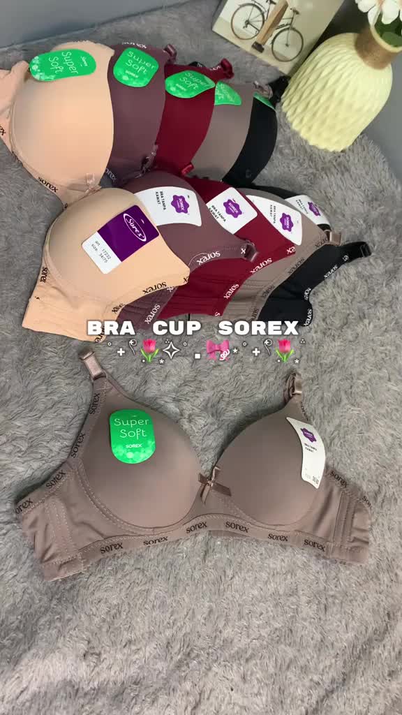 Bra Wanita Sorex 17232 Casual Style Super Soft Lembut Bra Tanpa Kawat Busa Sedang Nyaman Kait 2 Setara Cup B