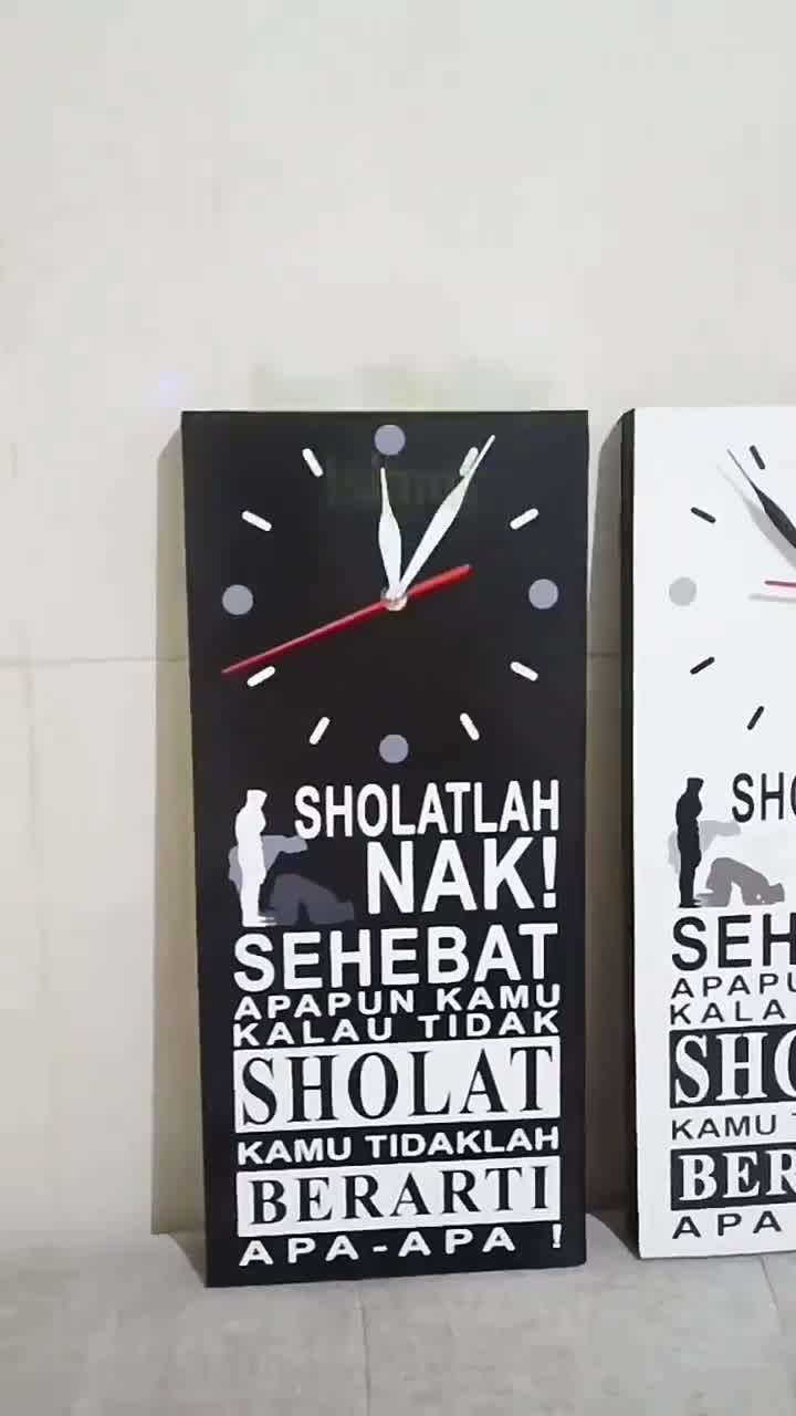 Jam Dinding Quotes Dekorasi Hiasan Dinding Motivasi Islami Solat Lah Nak Pajangan Rumah