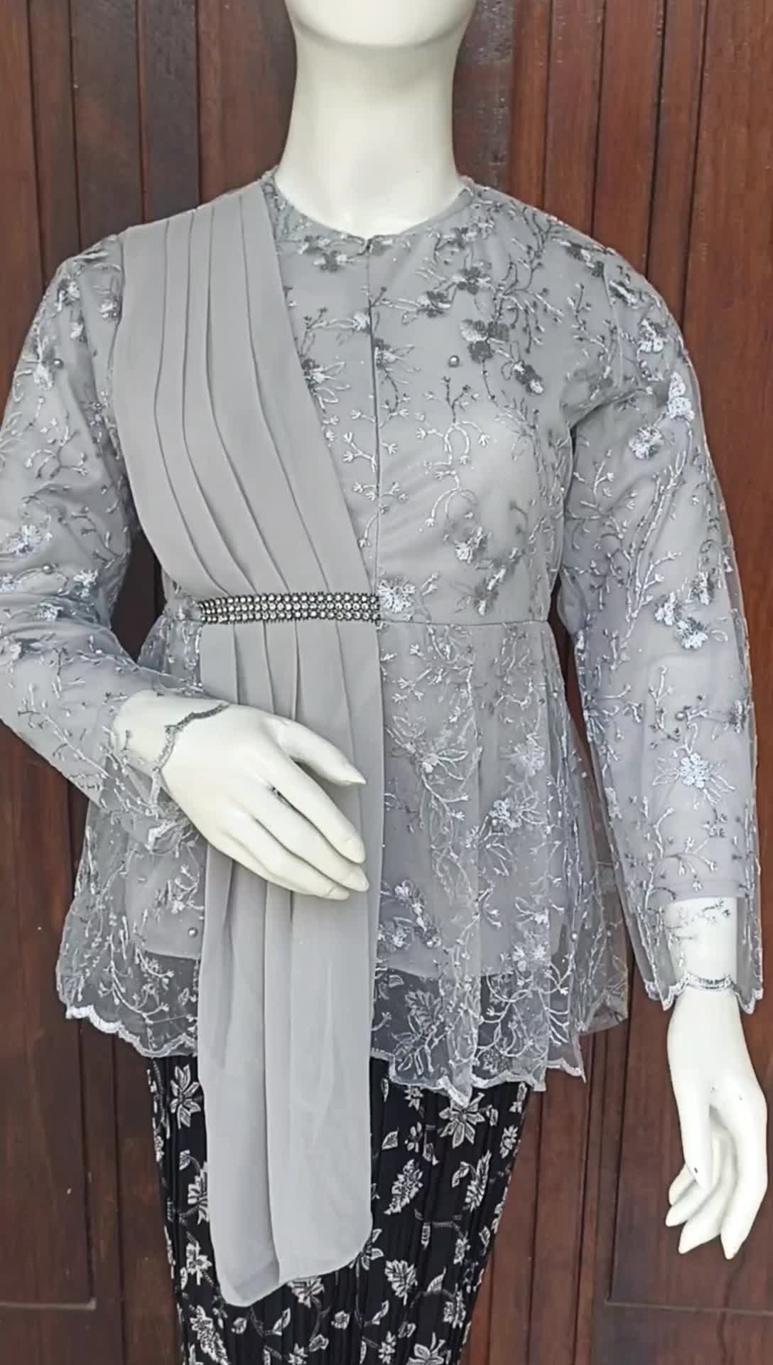 Setelan Kebaya Selendang Kebaya Wisuda Remaja Baju Kebaya Modern Atasan Kebaya Lamaran Dewasa Kebaya Kondangan Wanita Elegan Mewah